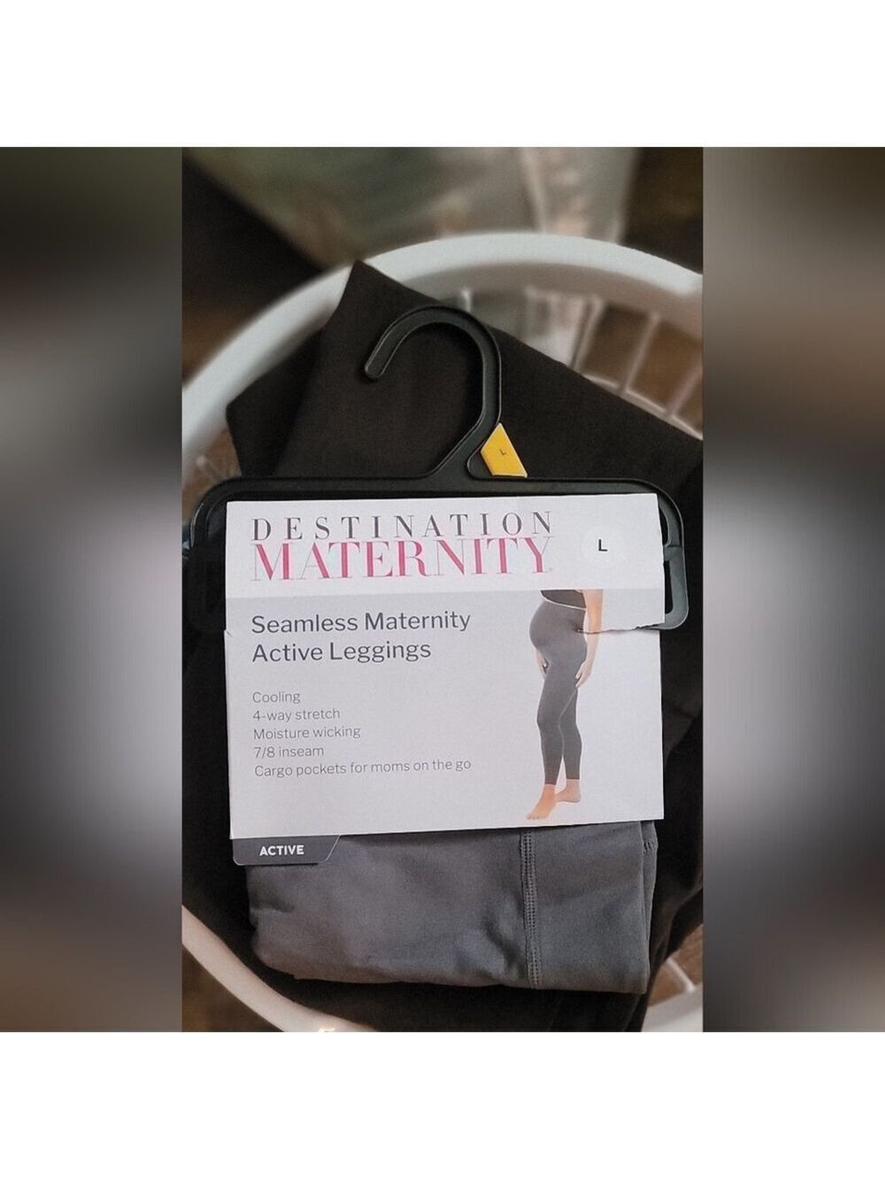 NWT Destination Maternity Charcoal Active Leggings